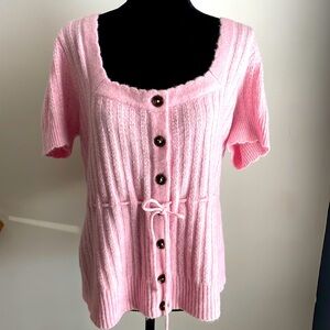 Torrid Vegan Cashmere Pink short sleeve sweater